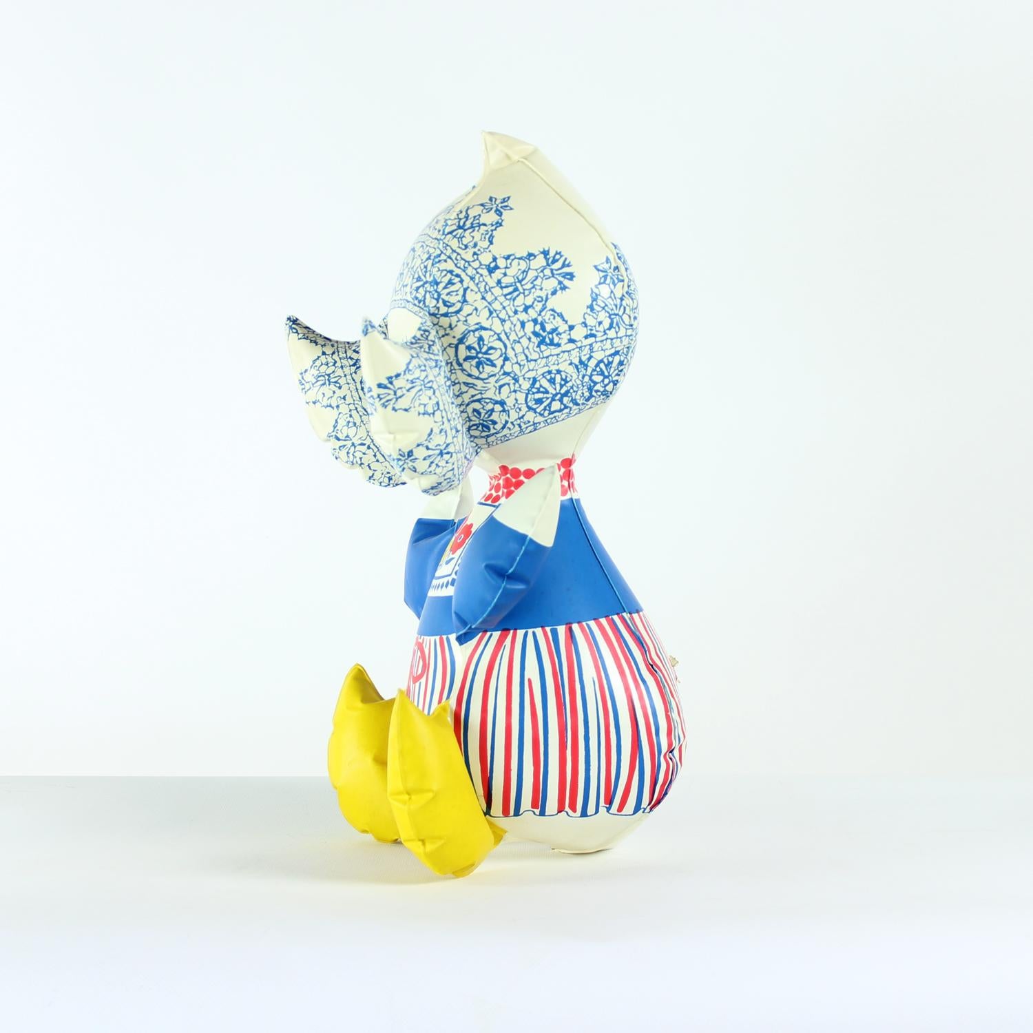Rare and unique inflatable rubber doll designed by the queen of toys in Czechoslovakia - Libuse Niklova. Niklova was a leading toy designer in Czechoslovakia, working for Fatra company. Her work has become piece of art in the modern days. The toys