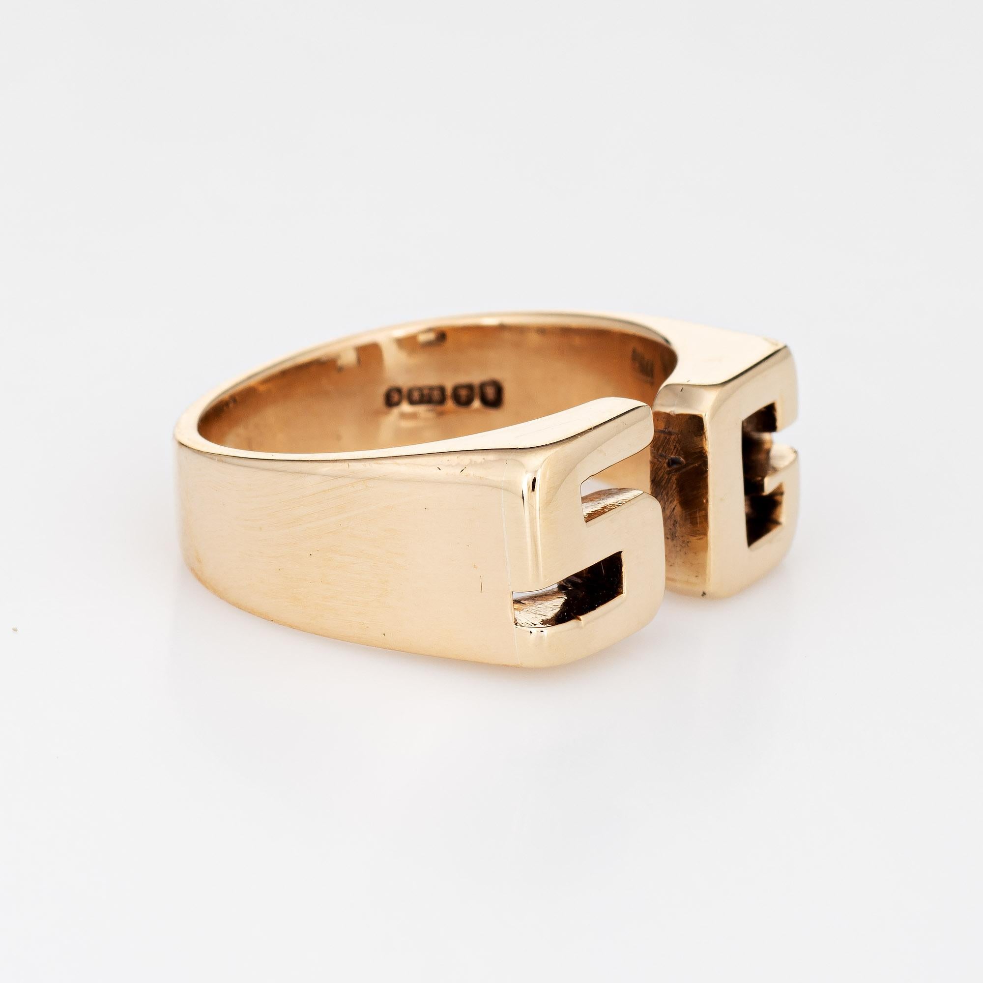 gucci initial ring