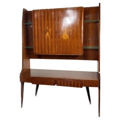 Meuble de bar incrusté vintage de Vittorio Dassi, 1950