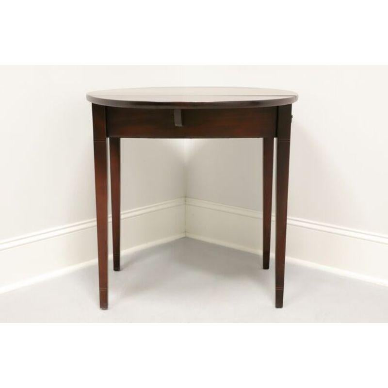Vintage Inlaid Mahogany Hepplewhite Pembroke Table In Good Condition In Charlotte, NC