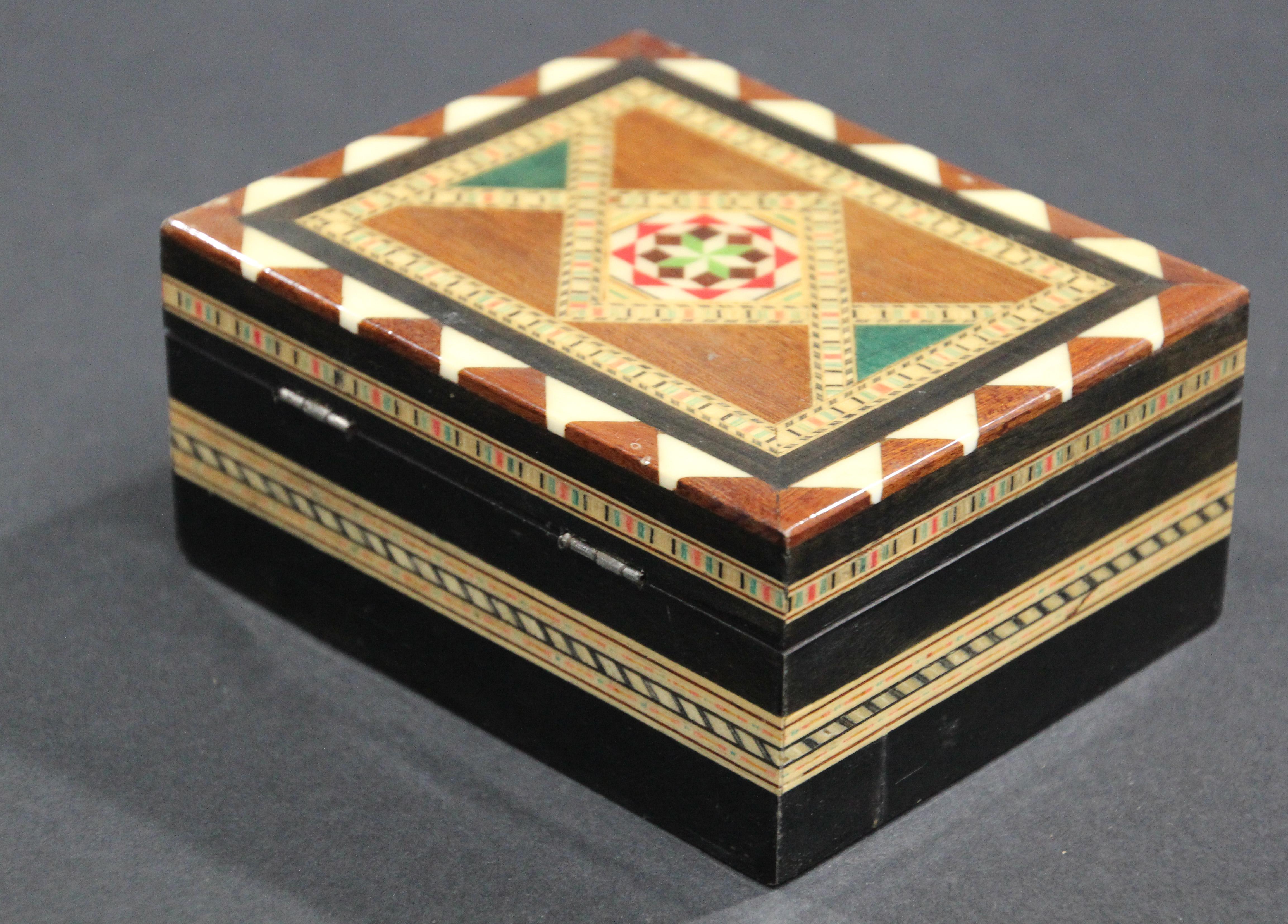 20th Century Vintage Inlaid Marquetry Trinket Box from Spain by Victor Molero