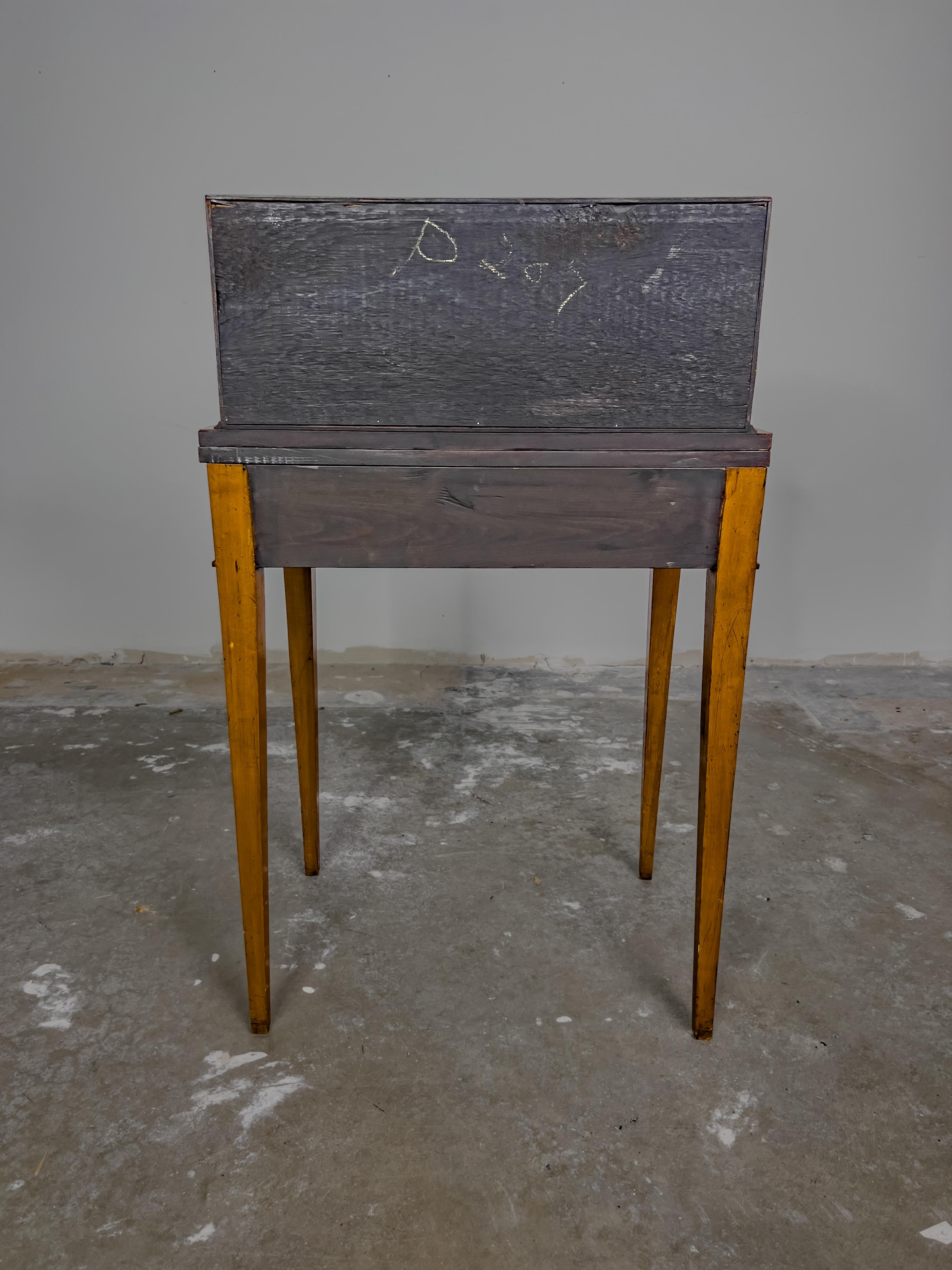 Vintage Inlay and Hand Painted Desk In Good Condition For Sale In Houston, TX
