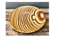 Vintage Inlay Wood Monumental Bowl