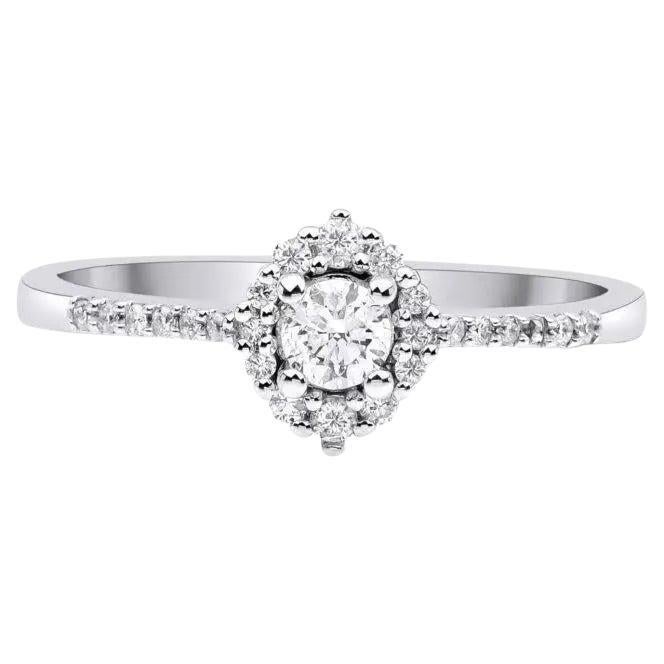 Anillo de compromiso de diamantes de 0.32 ct de inspiración vintage