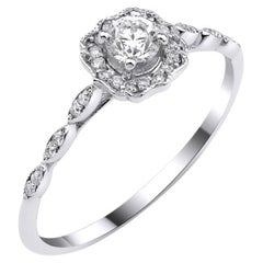 Vintage Inspired 0.34ct Diamond Engagement Ring