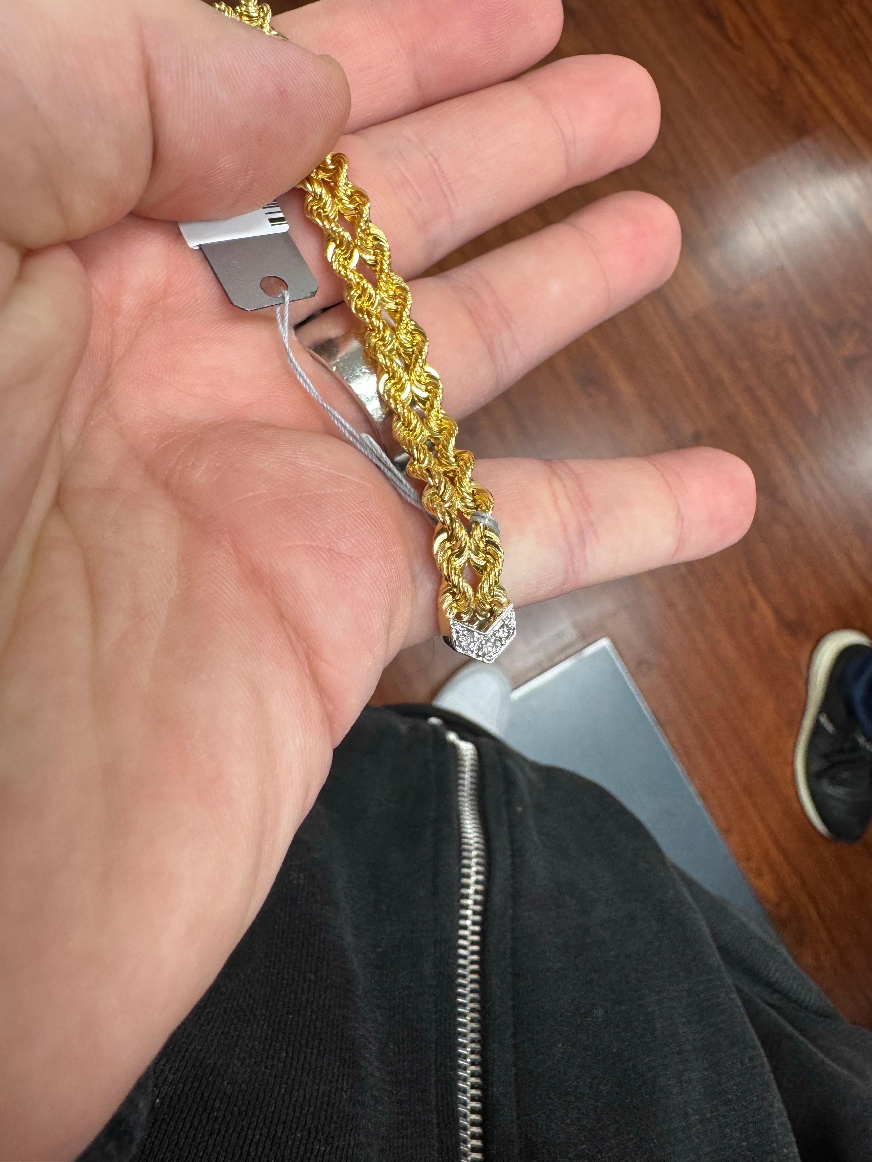 Round Cut Vintage-Inspired 14k Yellow Gold Double Chain Belt Buckle Bracelet with Diamonds For Sale
