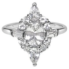 Used-Inspired 1.65ct White Sapphire Ring in White Gold 14k