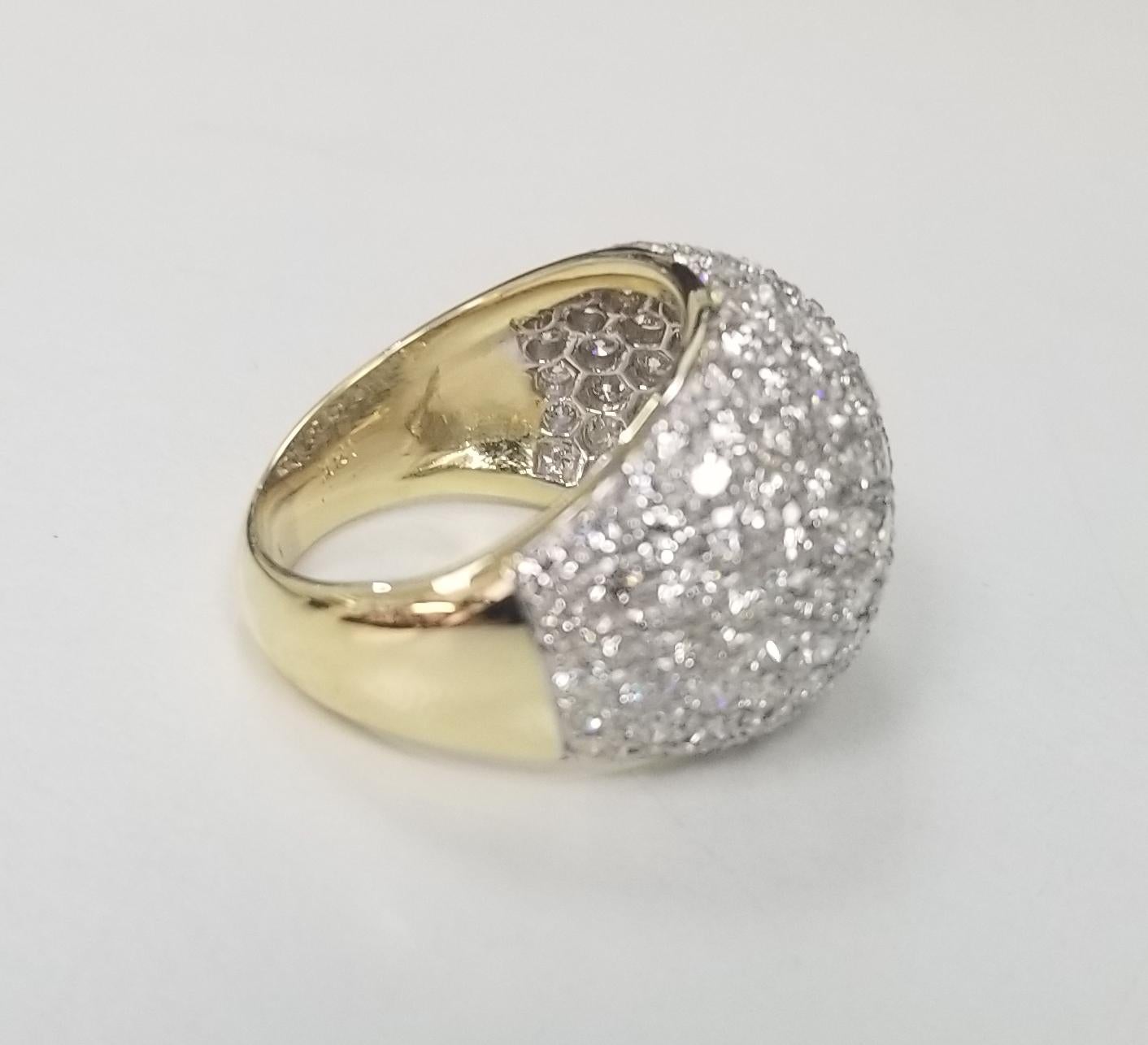 domed diamond ring