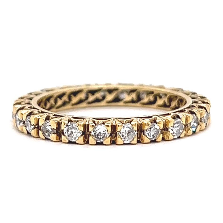 Vintage Diamond 18 Karat Gold Eternity Ring 1