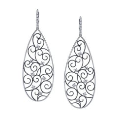 Vintage Inspired Diamond Drop Earrings ER675