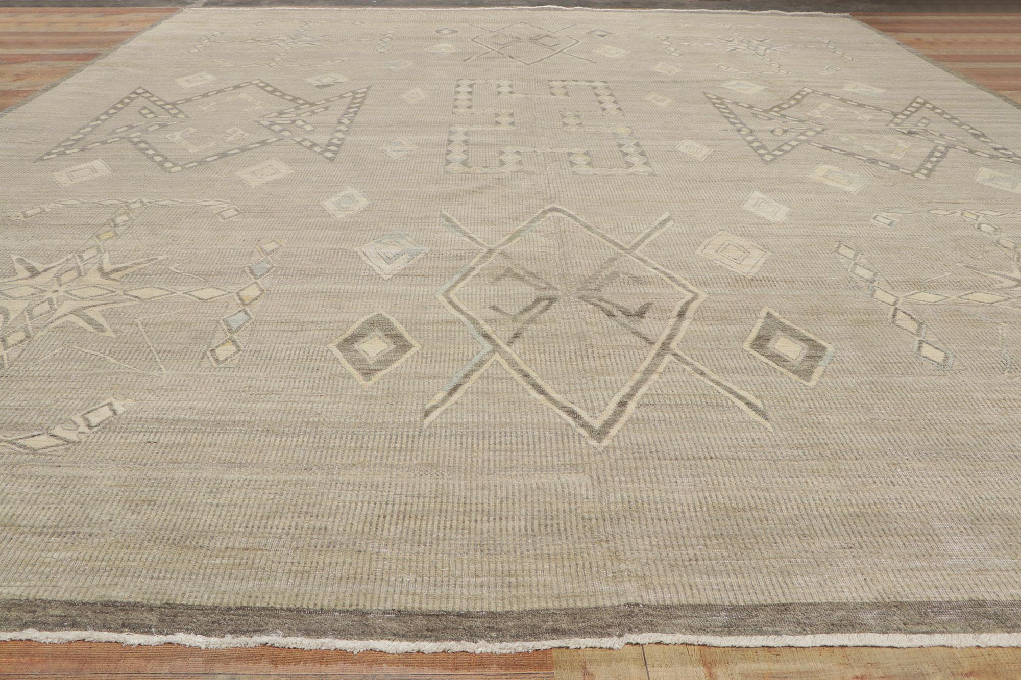 Laine Tapis vieilli d'inspiration vintage avec style tribal