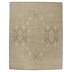  Vintage-Inspired Distressed Rug with Tribal Style