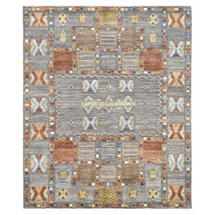 Vintage-Inspired Modern Geometric Rug  8'4''x10'