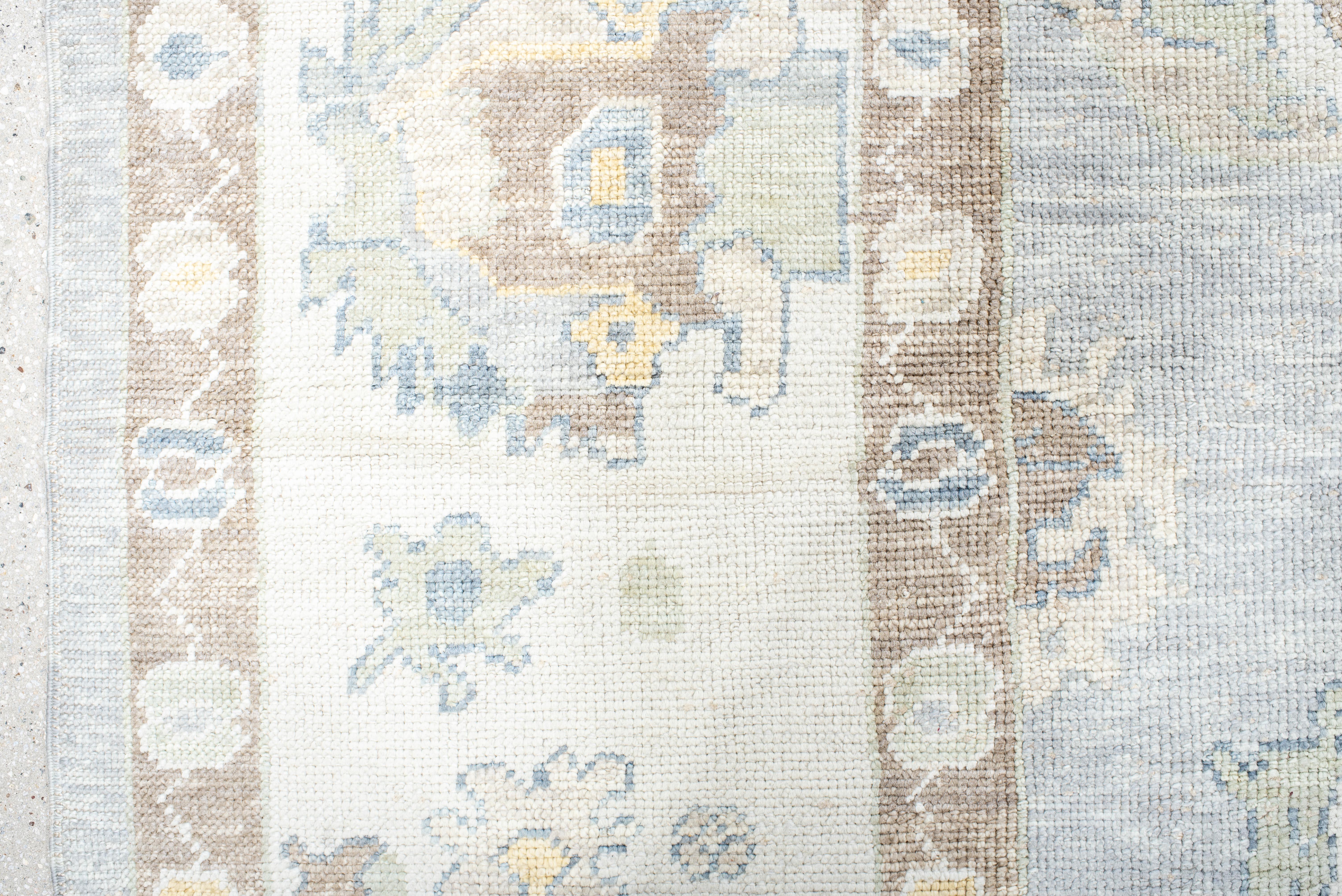 Wool Vintage Inspired Oushak 21st Century For Sale