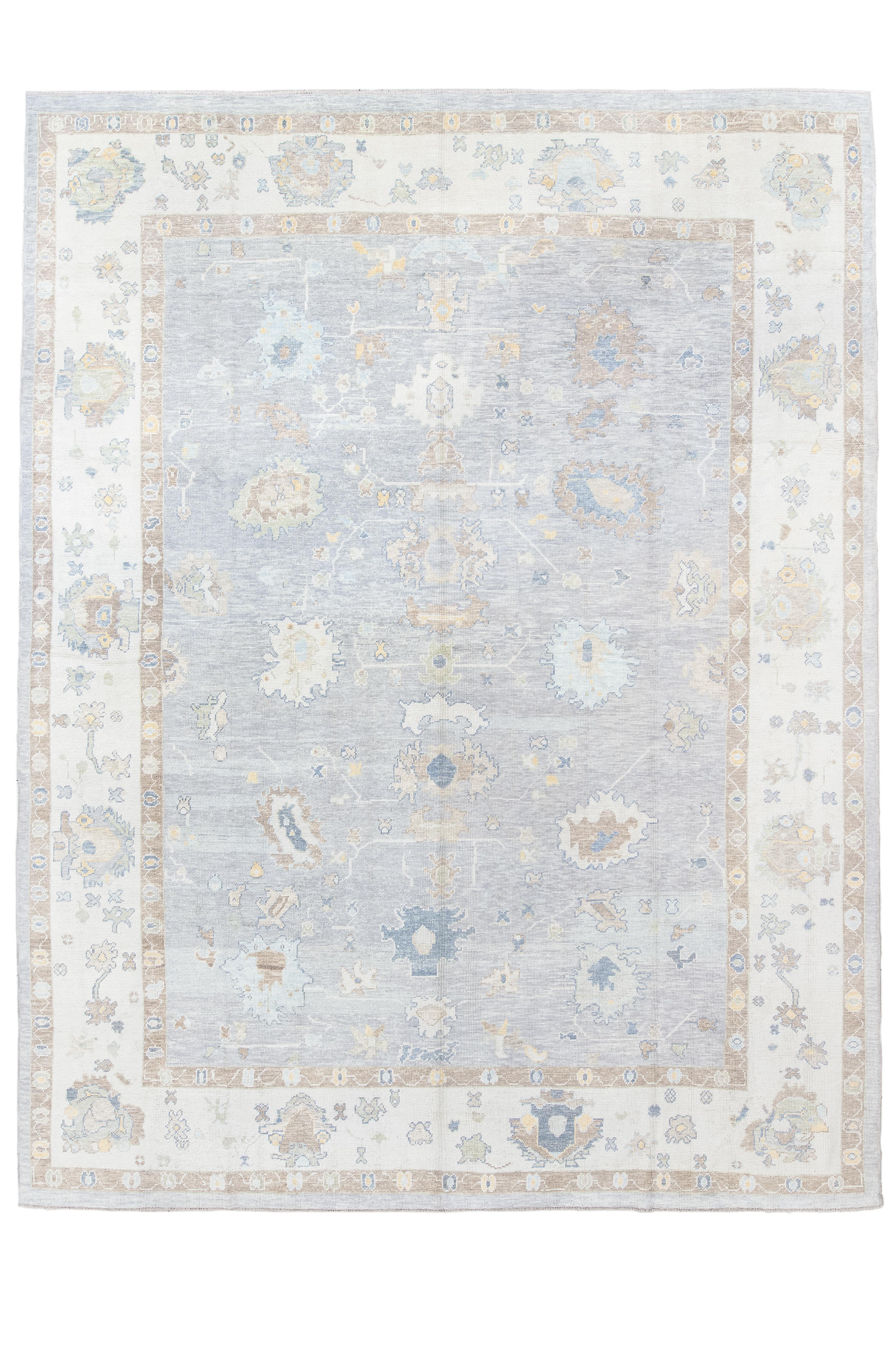 Vintage Inspired Oushak 21st Century For Sale