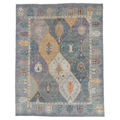 Oushak d'inspiration vintage avec motif de diamants
