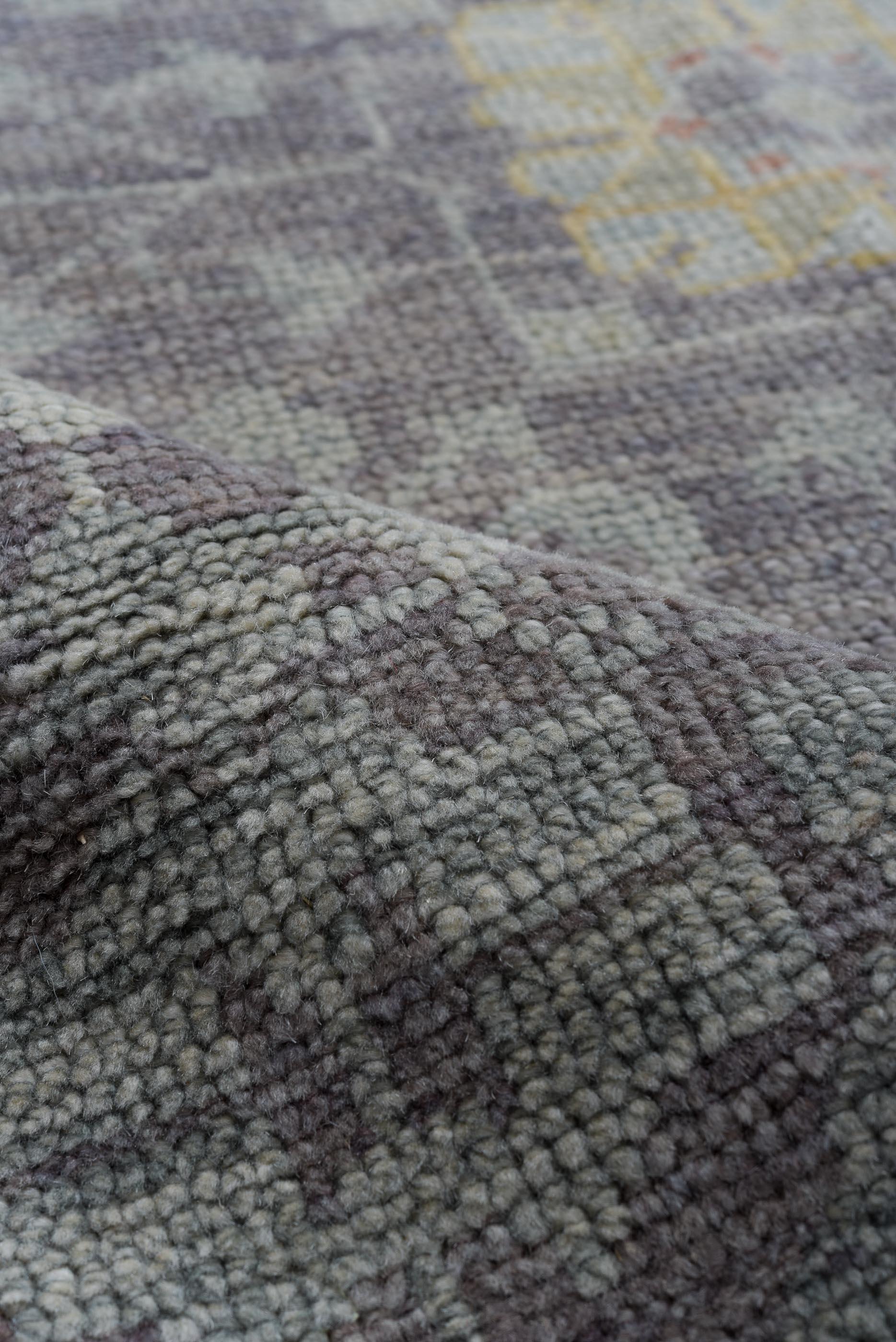Inspirierter Oushak im Vintage-Stil mit geometrischem Flow im Zustand „Hervorragend“ im Angebot in New York, NY