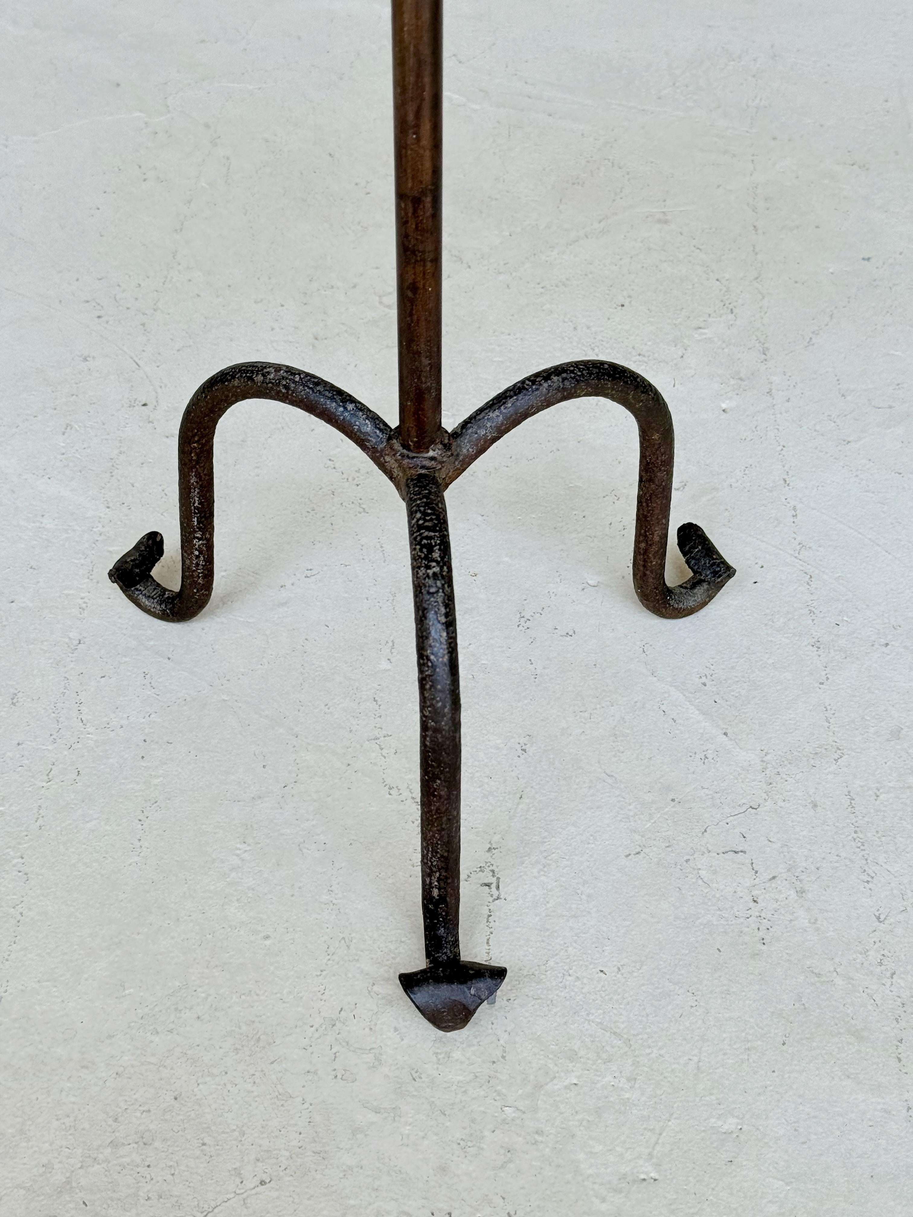Vintage-Inspired Spanish Iron Drinks Table For Sale 5