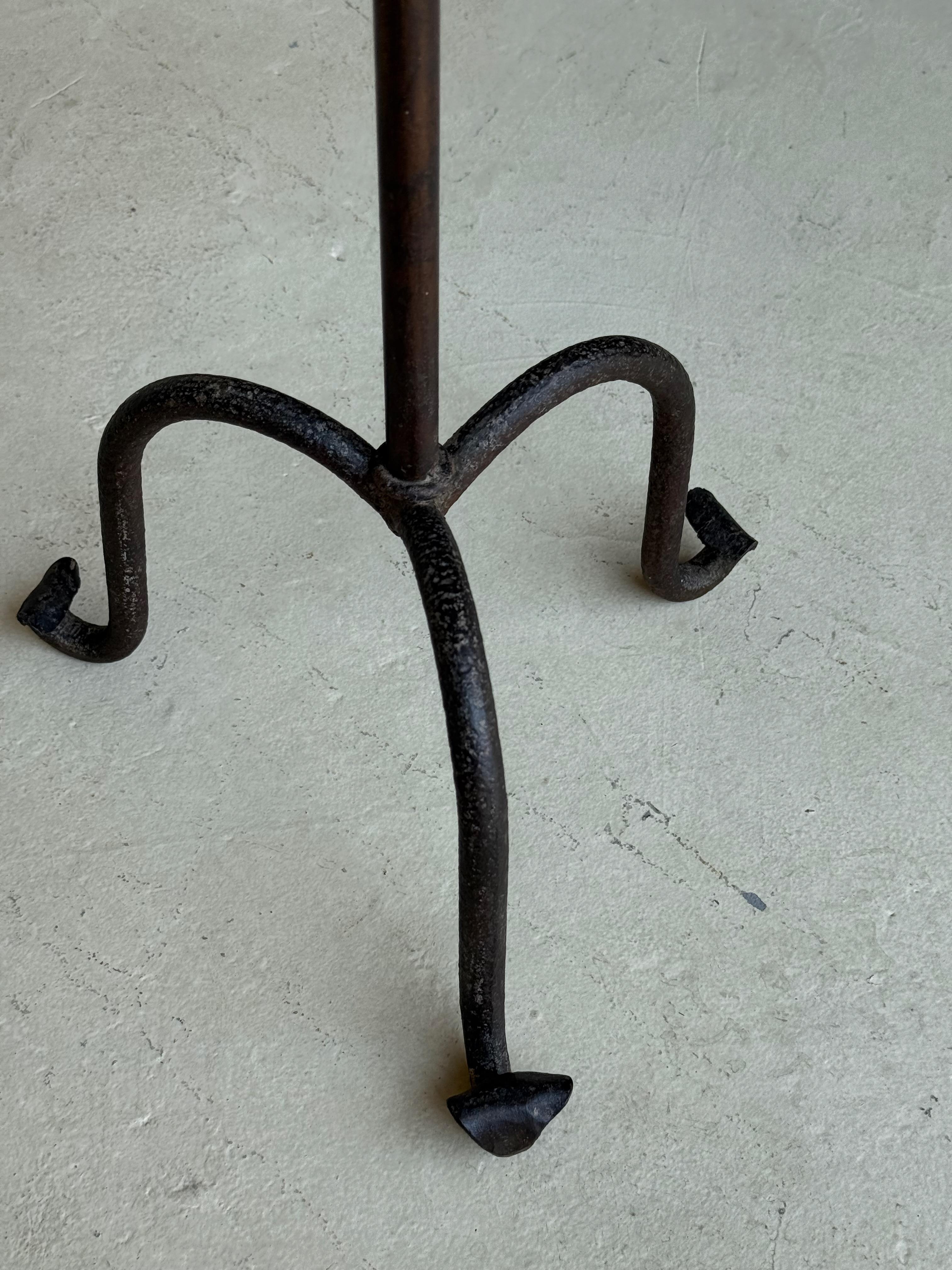 Vintage-Inspired Spanish Iron Drinks Table For Sale 9