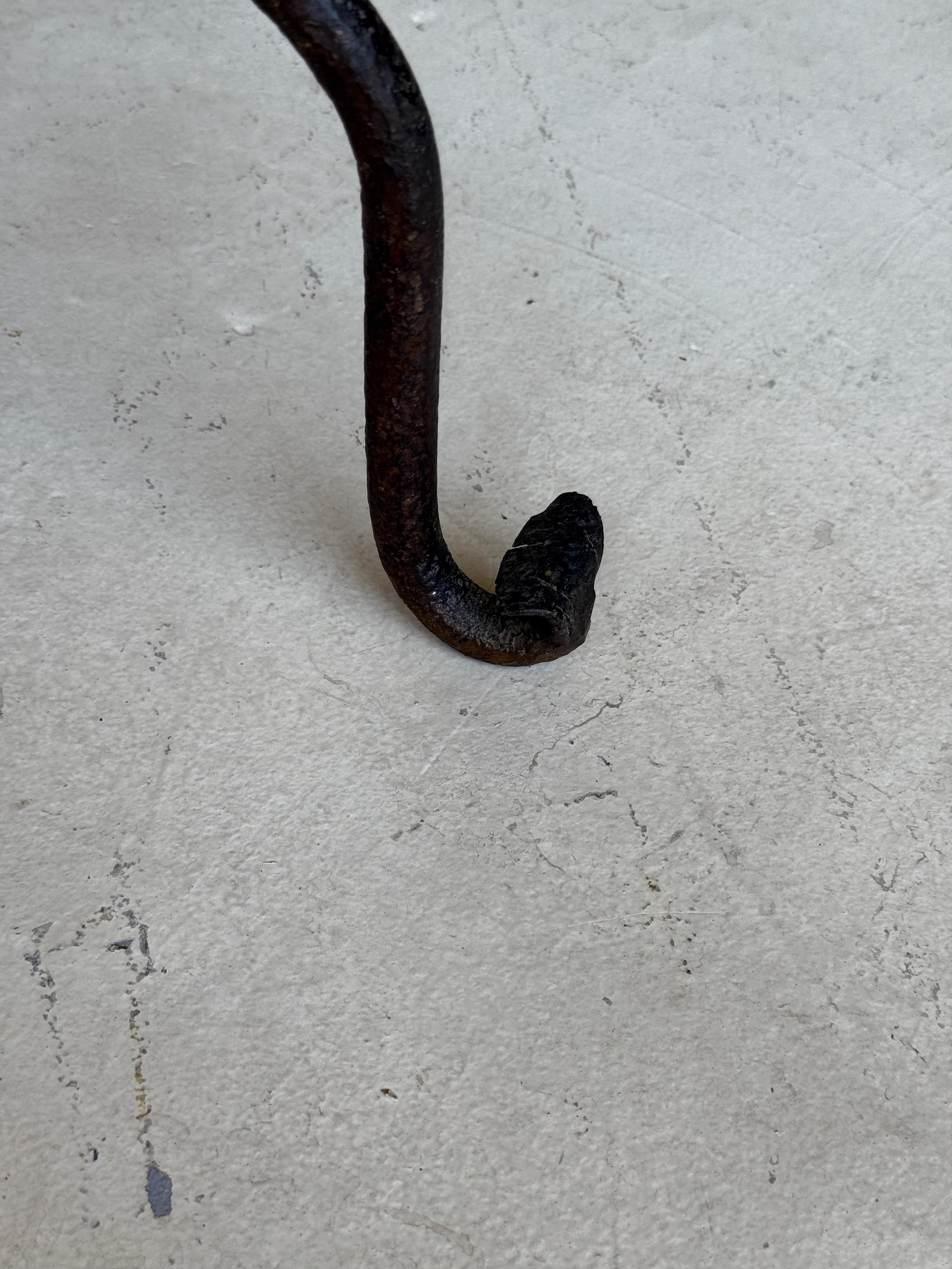 Vintage-Inspired Spanish Iron Drinks Table For Sale 3