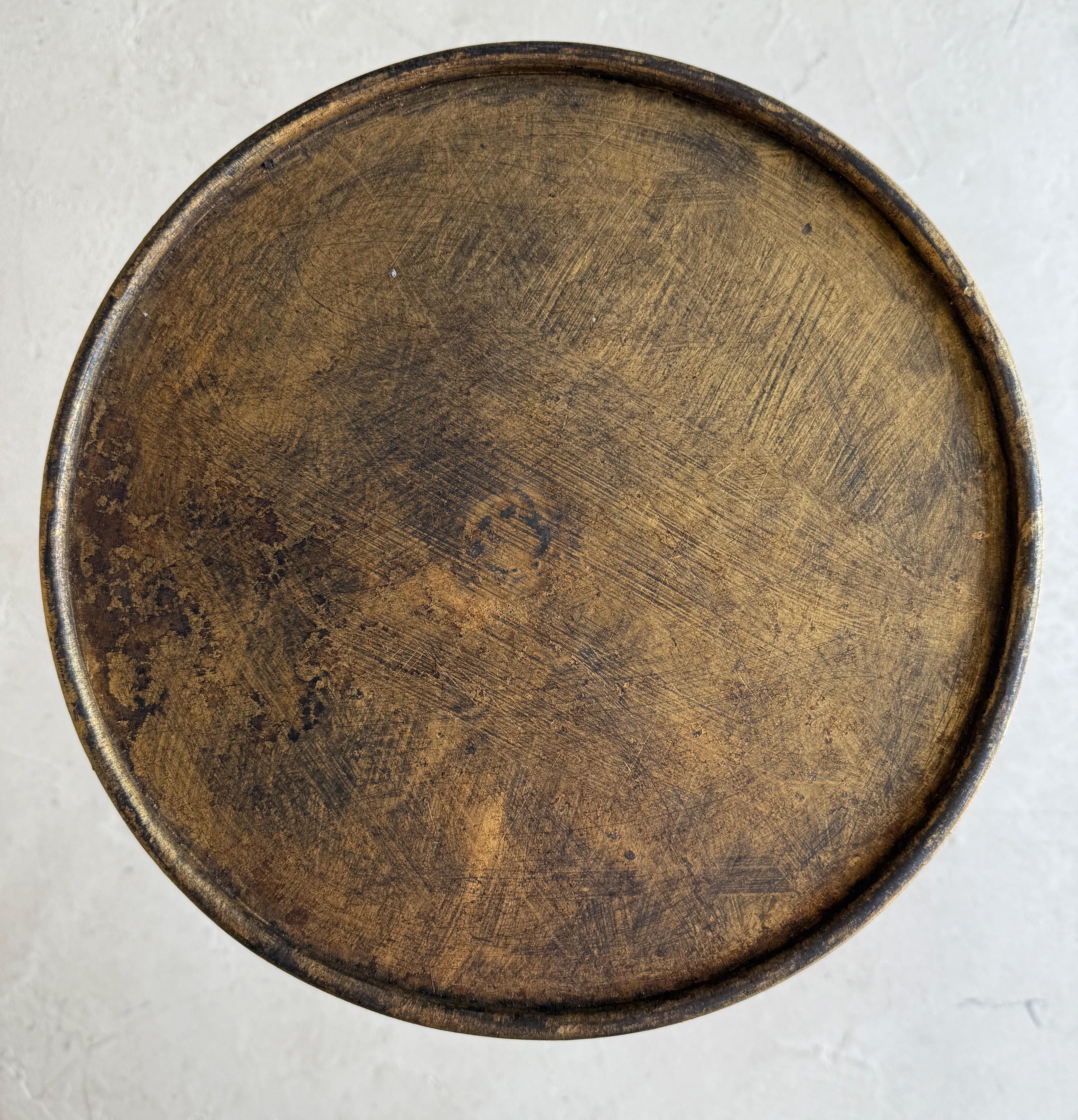 Vintage-Inspired Spanish Iron Drinks Table on a Tripod Base For Sale 6