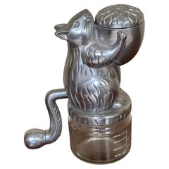 Vintage Inspired Squirrel Nut Grinder with Glass Measuring Cup & Hand Crank Tail