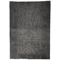 Vintage-Inspired Turkish Kilim Rug, Hotel Lobby Size Carpet
