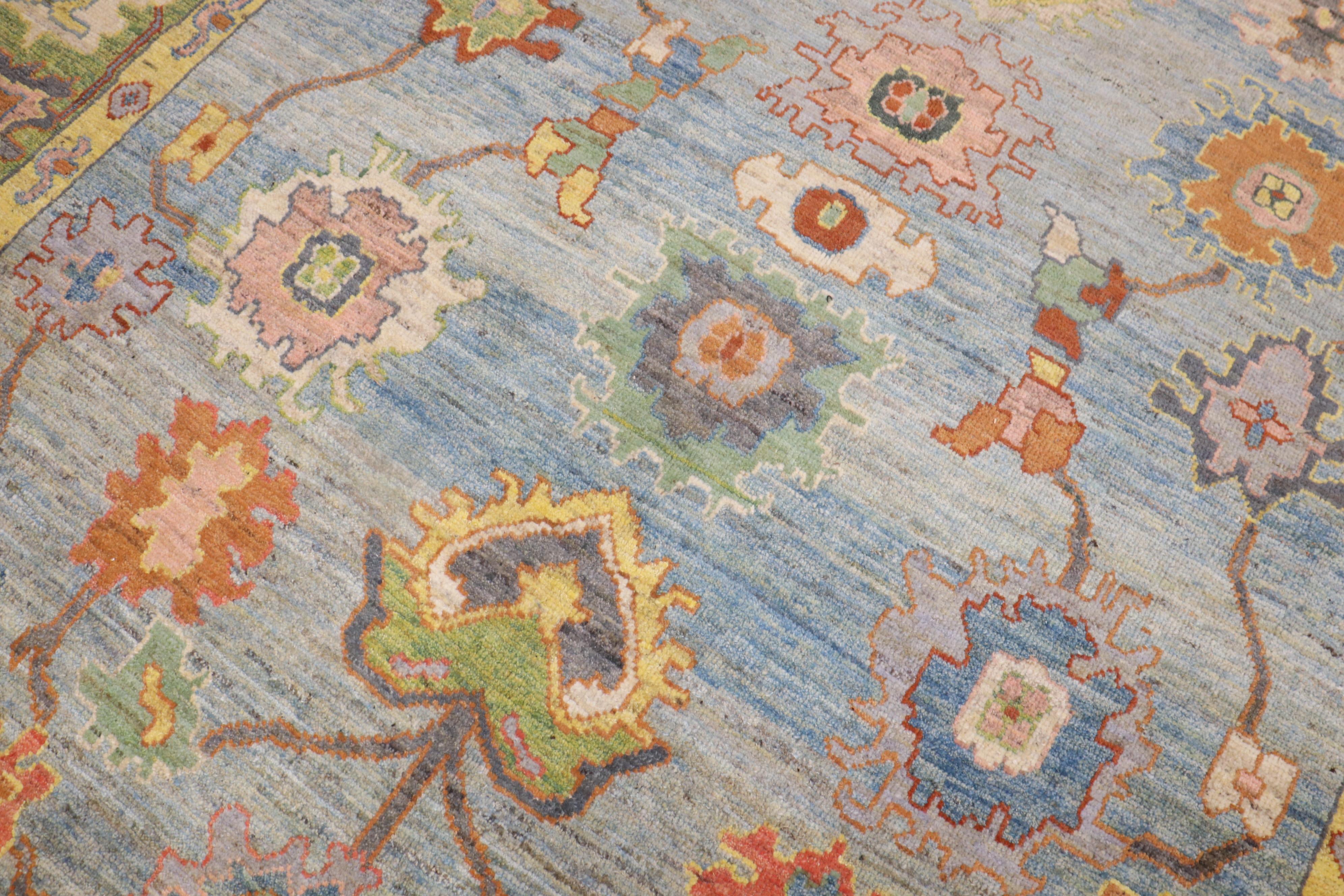 Vintage Inspired Turkish Oushak Carpet For Sale 4