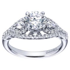 Vintage Inspired White Gold Diamond Engagement Mounting