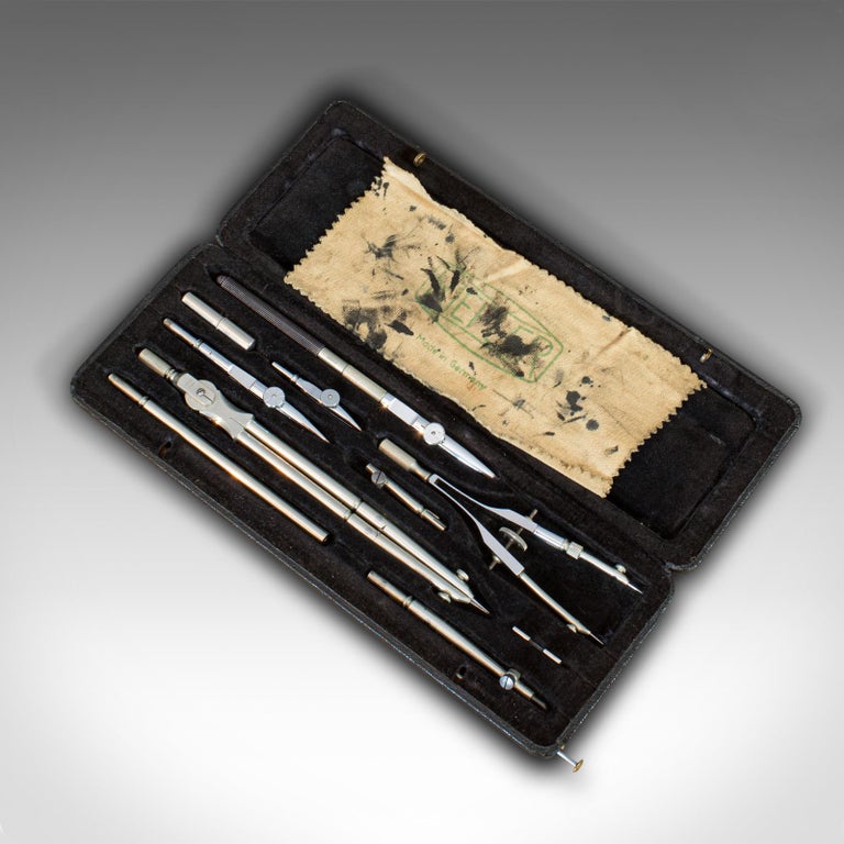 Vintage Instrument Set, German, Technical Drawing, Riefler, Munich