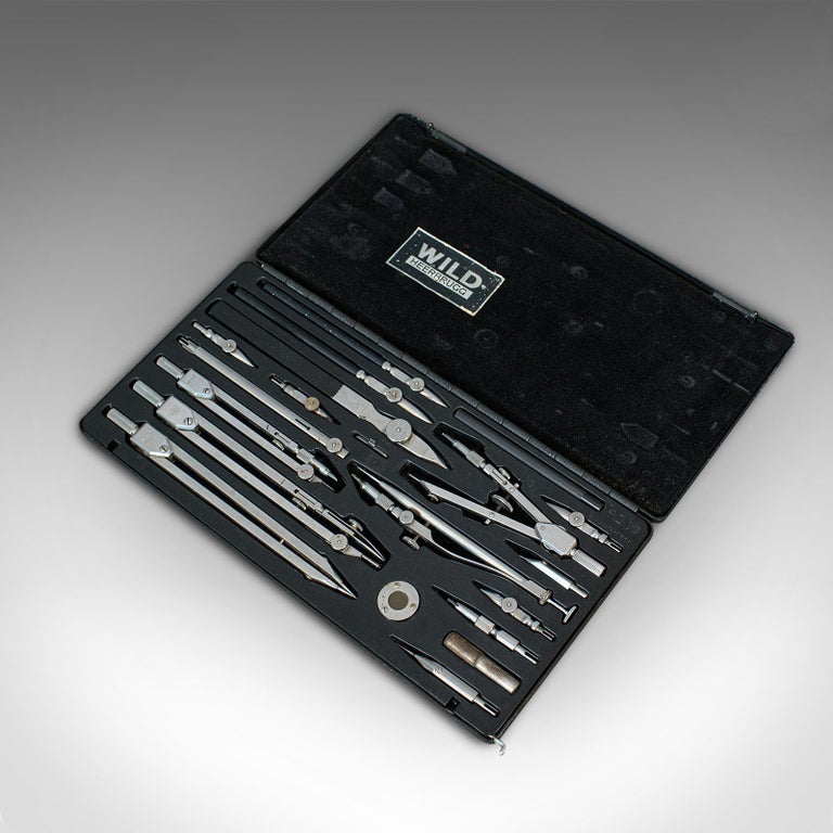 Vintage Instrument Set, Swiss, Precision, Technical Drawing, Wild