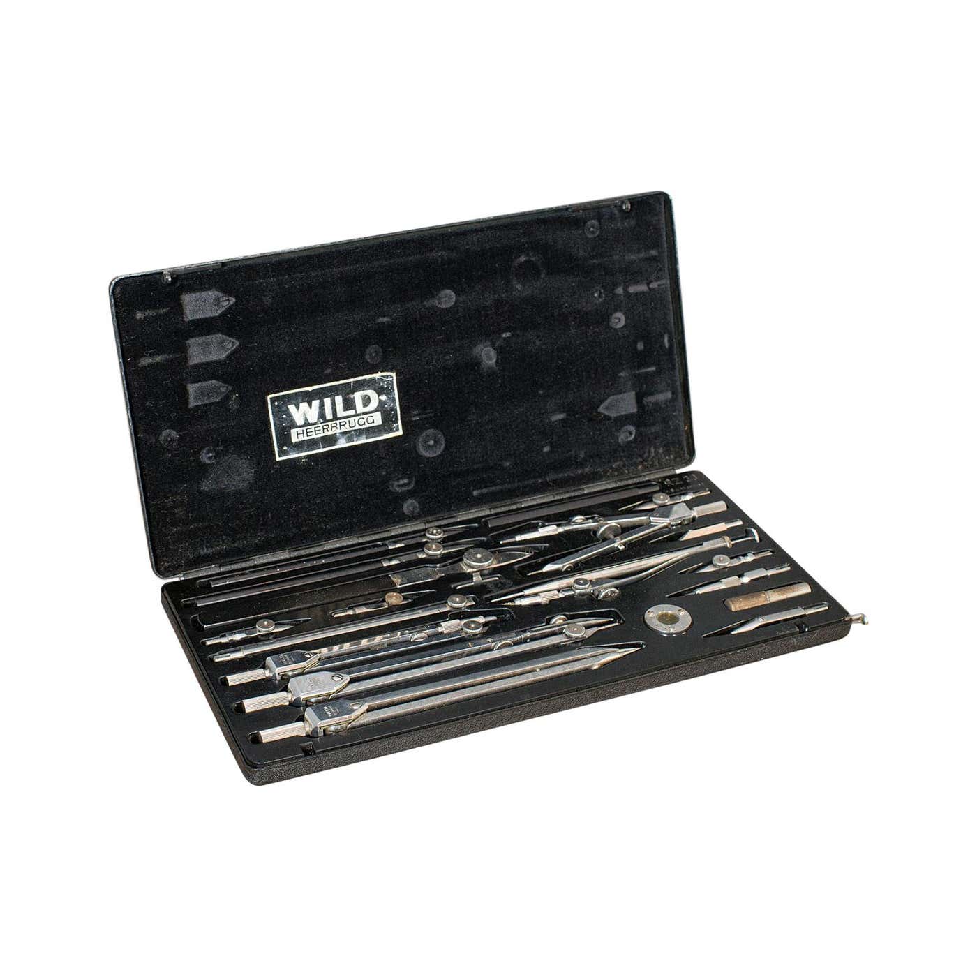 Vintage Instrument Set, Swiss, Precision, Technical Drawing, Wild