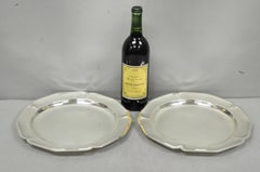 Vintage International Silver Co 221 - Coppia di piatti da portata moderni placcati argento da 12"
