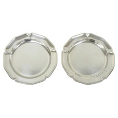 Vintage International Silver Co 221 - Coppia di piatti da portata moderni placcati argento da 12"