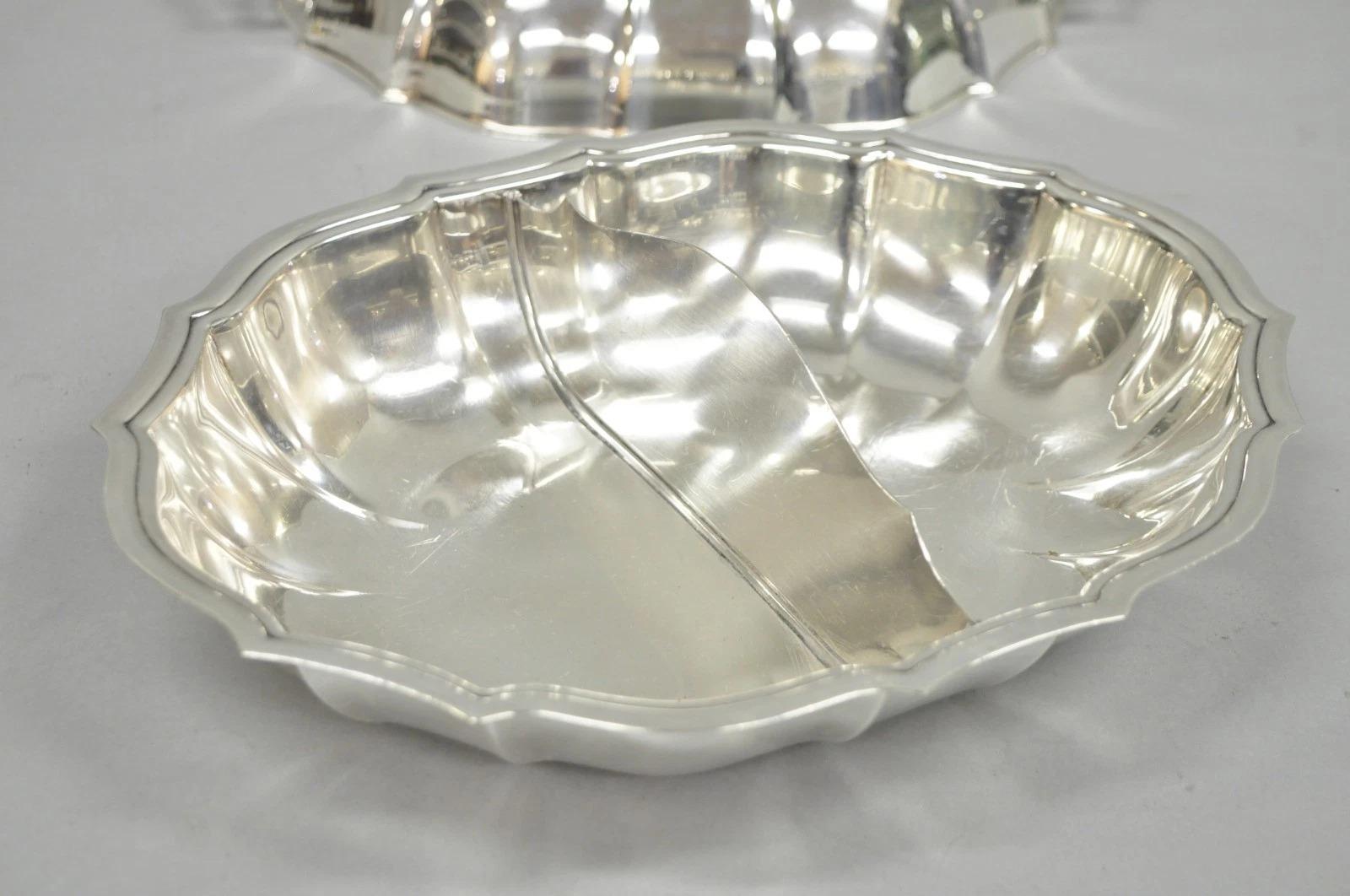 Vintage International Silver Co Chippendale Plato cubierto con monograma 