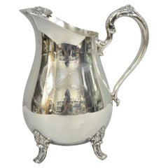Vintage International Silver Co Silver Plated Victorian Bulbous Water Pitcher