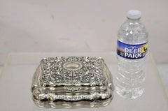 Vintage International Silver Company Silver Plated Jewelry Box w/ Velvet Lining