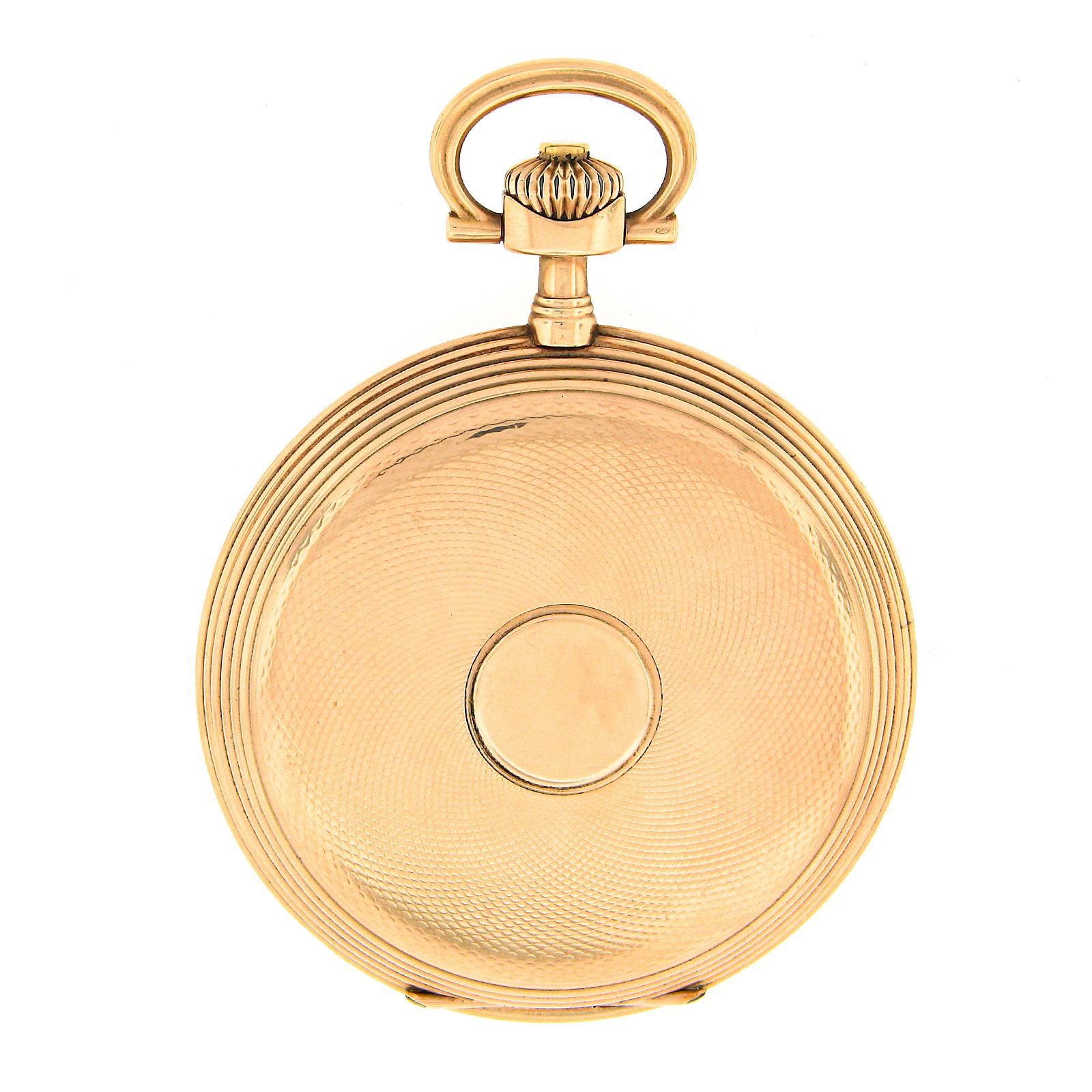 International Vintage International Watch Co. 14k Gelbgold Große Schweizer Vintage-Uhren im konzentrischen Design Hu im Angebot 1
