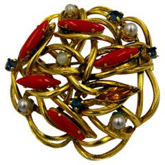 Vintage Interwoven Christian Dior Brooch, 1964