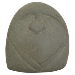 Vintage Inuit 'Two Faced' Stone Carving, Signed, Canada, Mid-20th Century