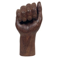 Vintage Ipe Wood Hand Sculpture
