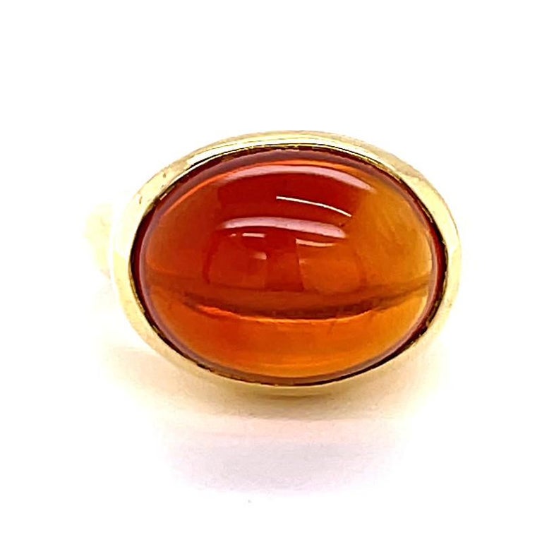 Women's or Men's Vintage Ippolita Citrine 18 Karat Gold Ring