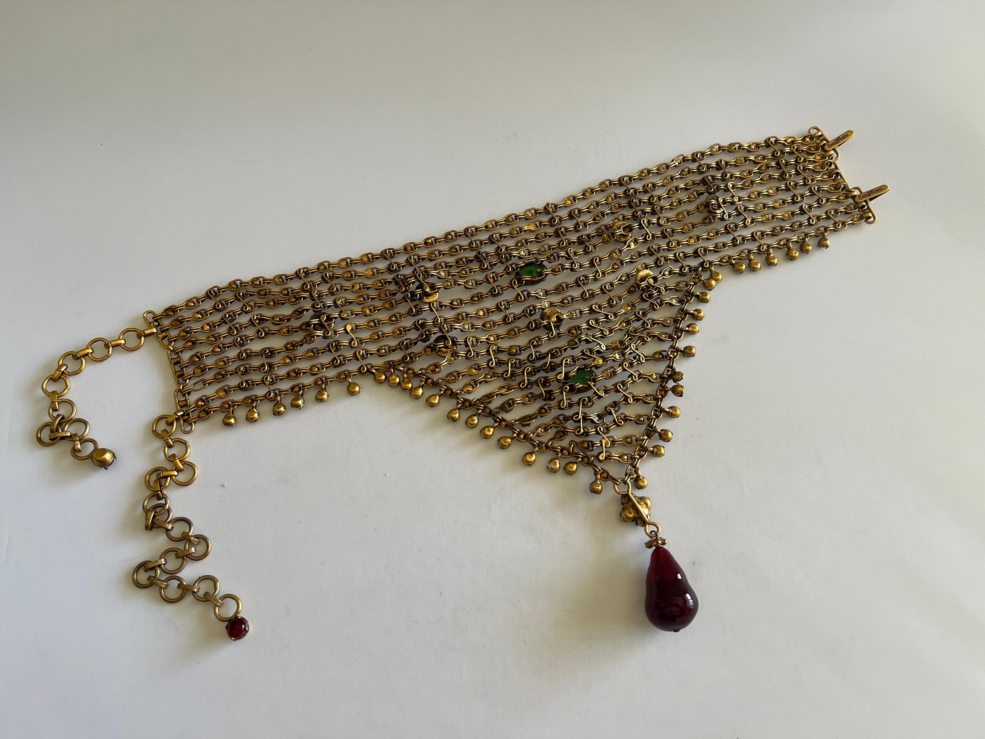 Vintage Iradj Moini Mughal Style Jeweled Choker 1