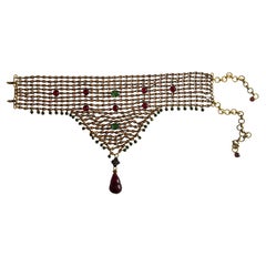 Vintage Iradj Moini Mughal Style Jeweled Choker