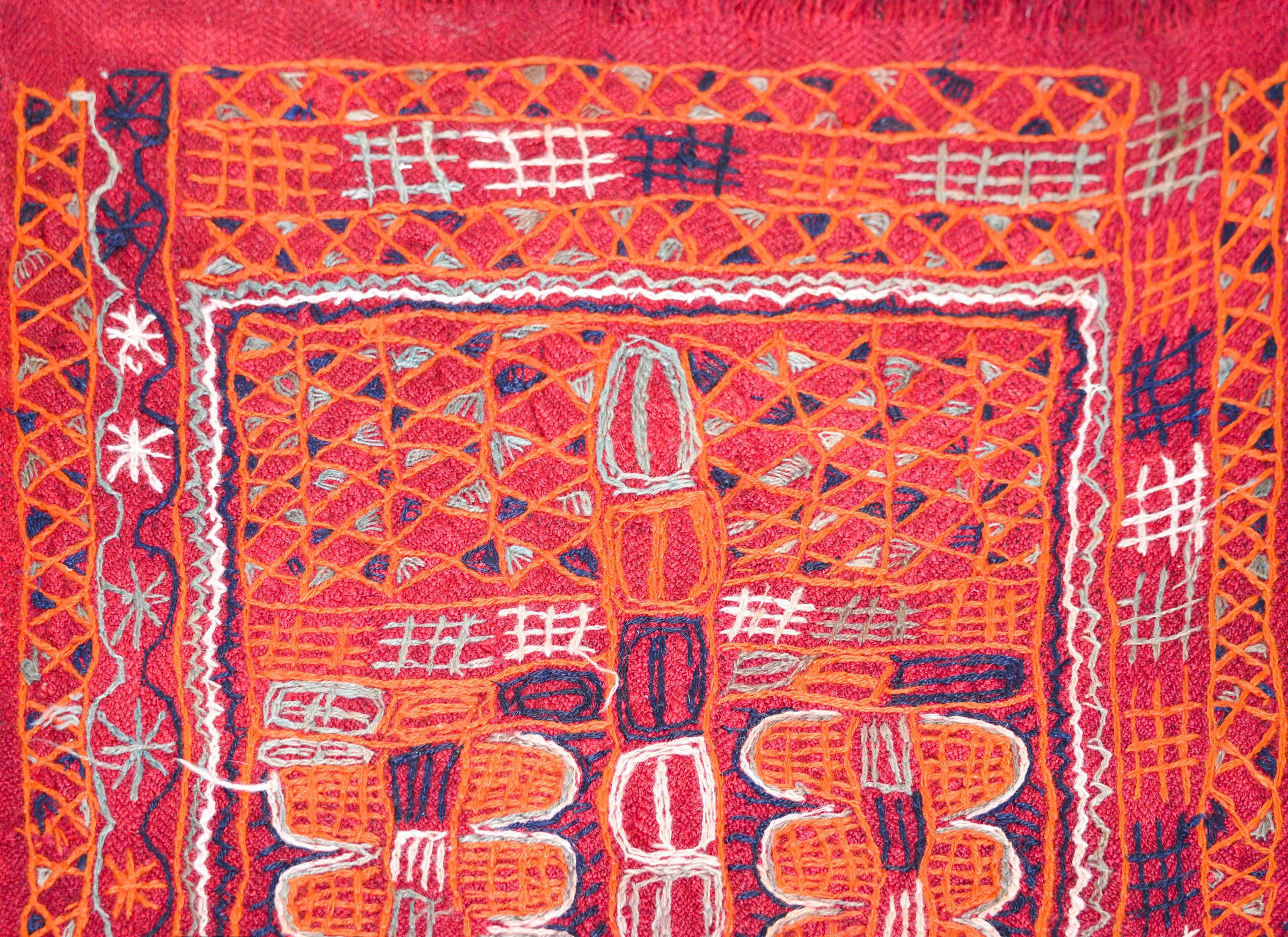 Tribal Vintage Iragi Embroidered Panel For Sale