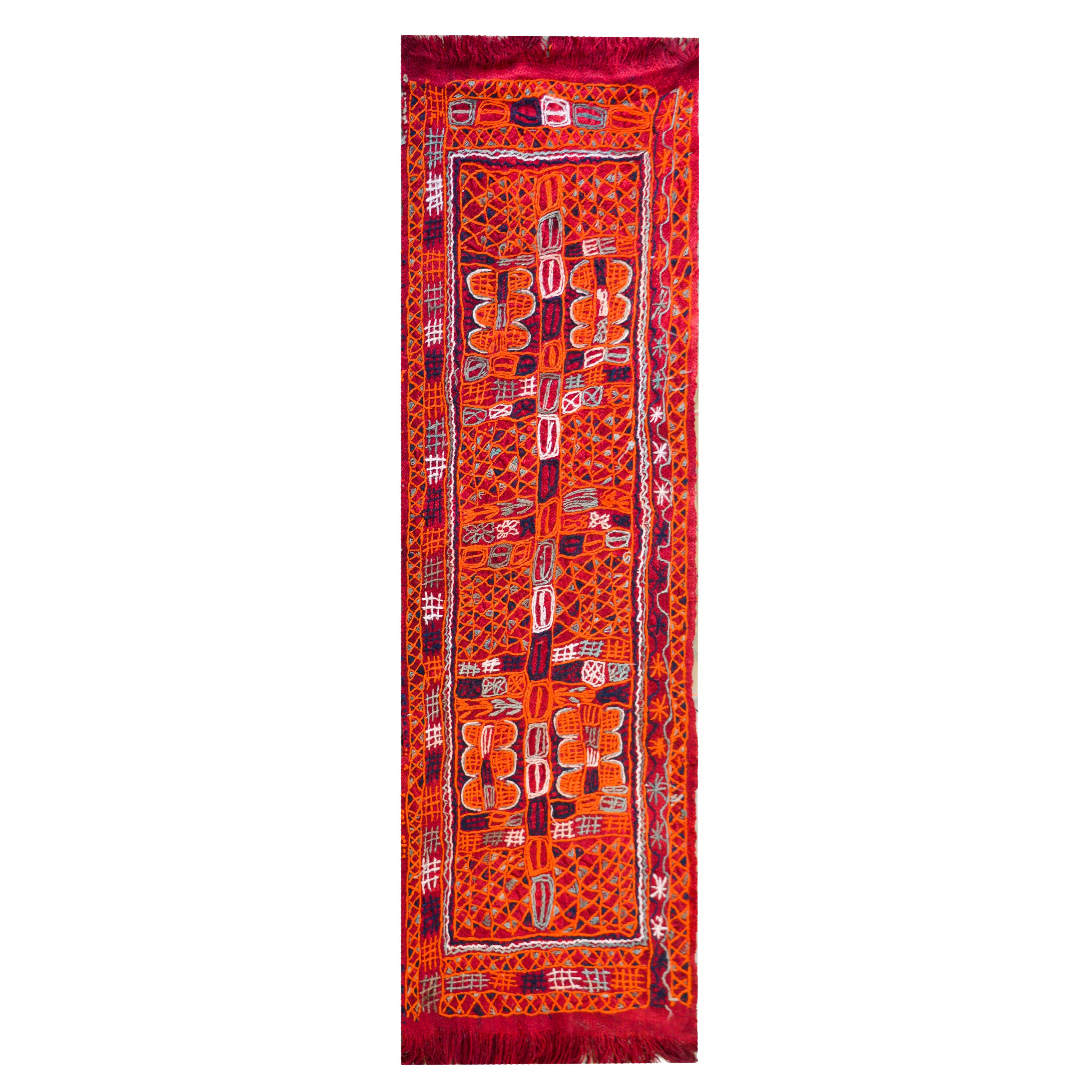 Vintage Iragi Embroidered Panel For Sale