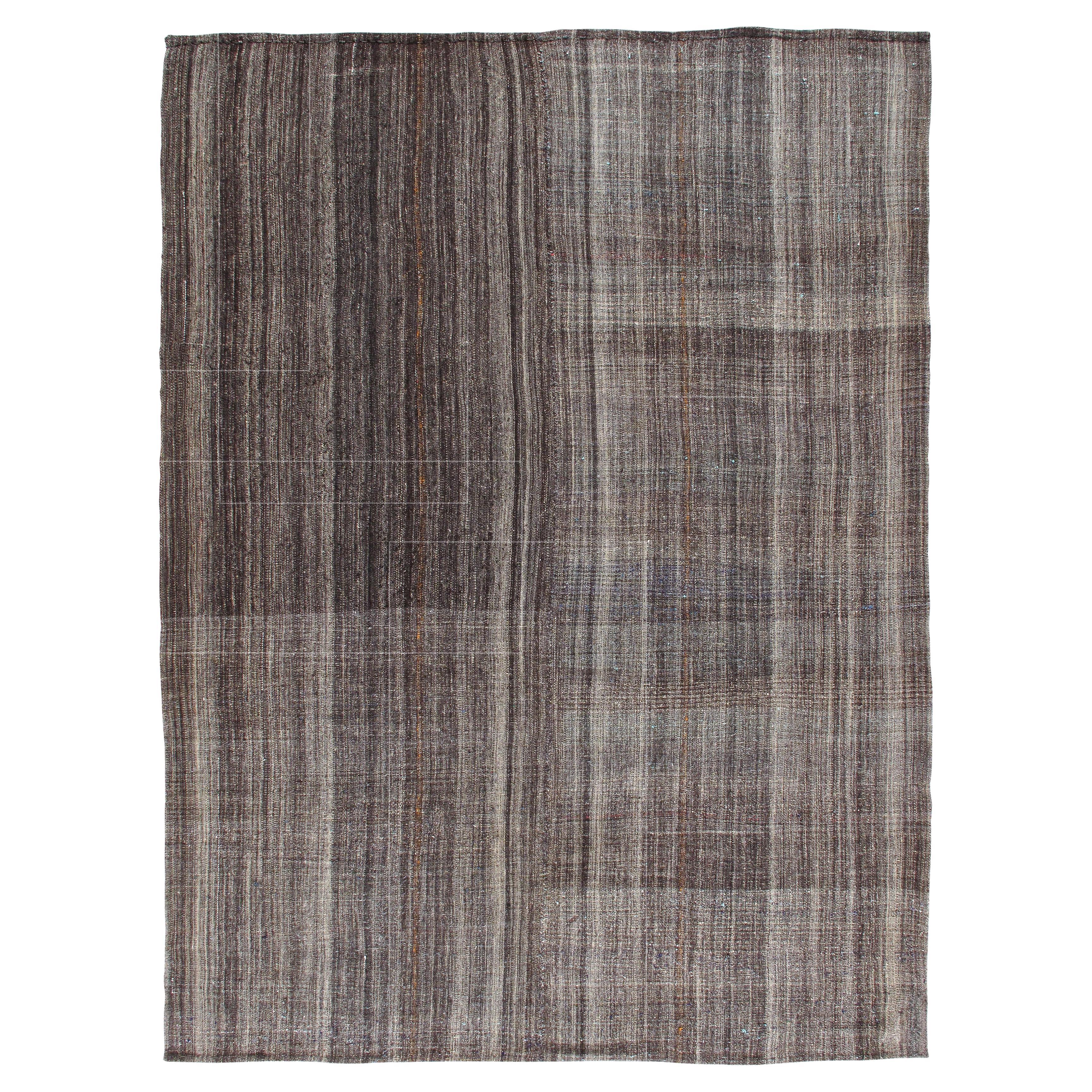 Vintage Handwoven Flatweave Rug