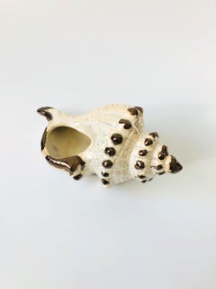 Vintage Iridescent Ceramic Shell Planter