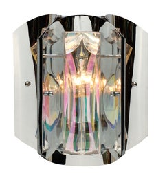 Vintage Iridescent Modernist Sconces