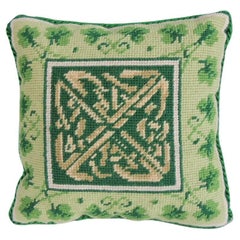 Vintage Irish Clover Petite Square Tapestry Pillow